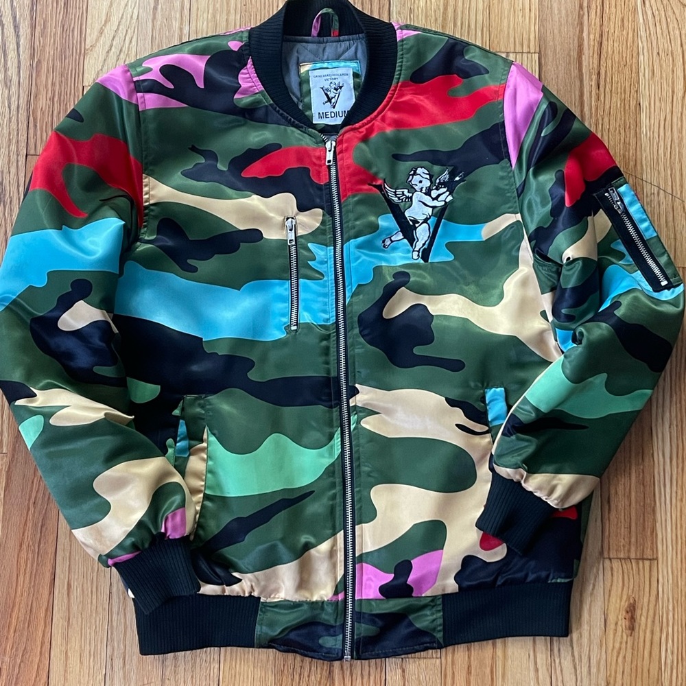 Fashion Library Camo Bomber Jacket  (Men’s size Medium)